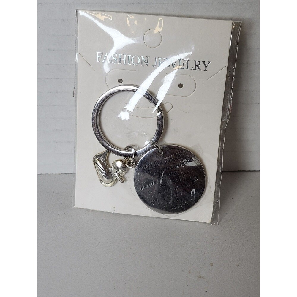 Sainless Steel Key Chain With Duck Charm